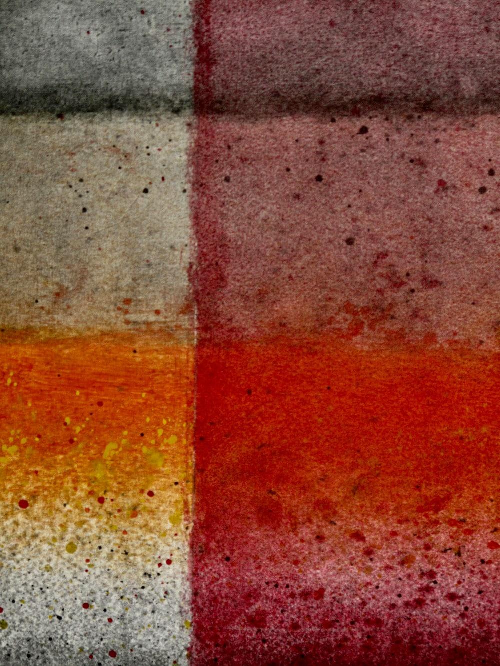 Ohne Titel XXI von Ferle - Abstraktes Gemälde, farbenfroh, leuchtend, orange, grau, rot im Angebot 2