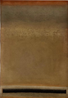 Ohne Titel XXV (Abstrakt, mittelgroß) von Ferle - Abstrakte Malerei, Linien, Braun