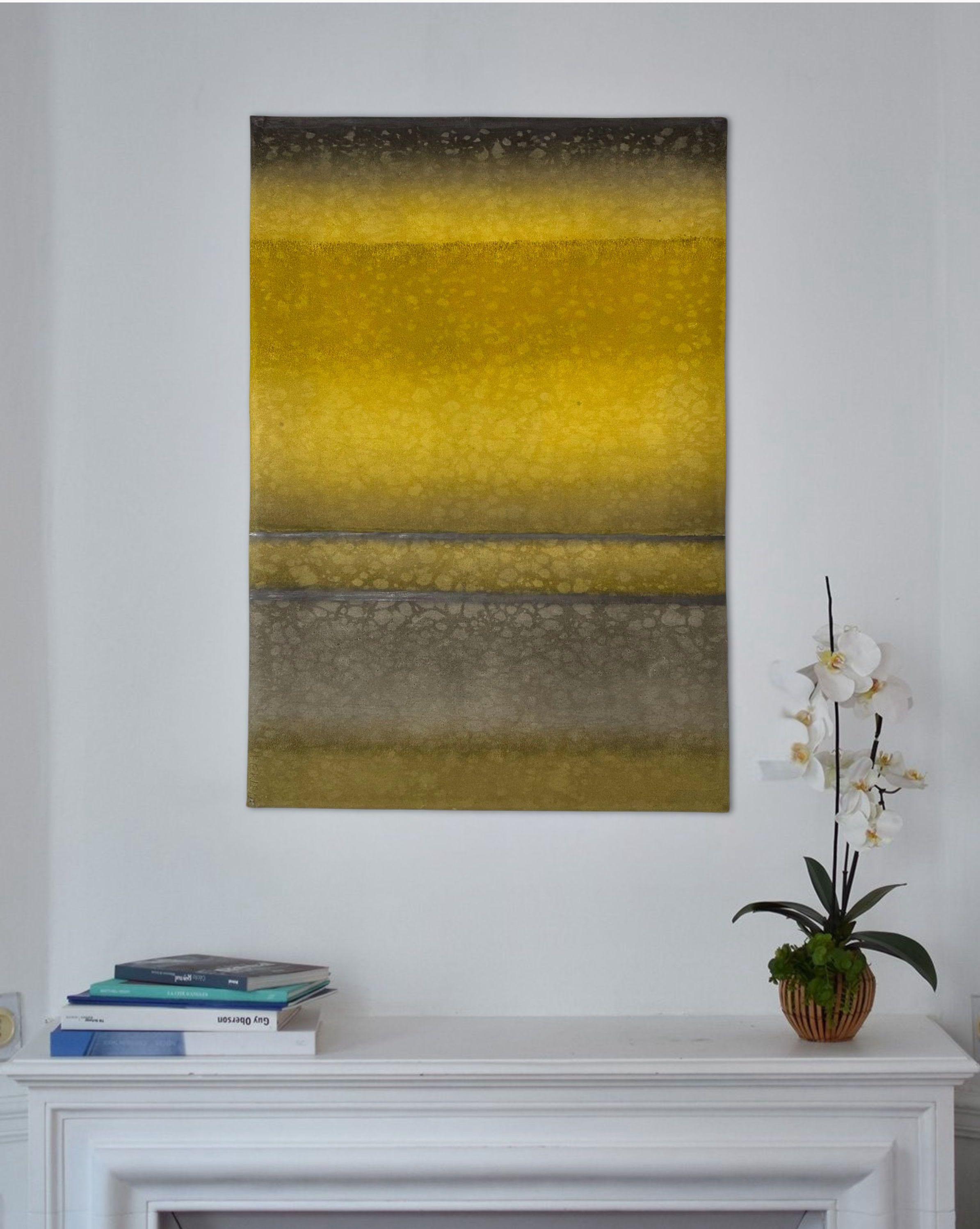 Untitled XXVI (Abstract, medium size) by Ferle - Abstract painting, lines - Painting by Elvire Ferle