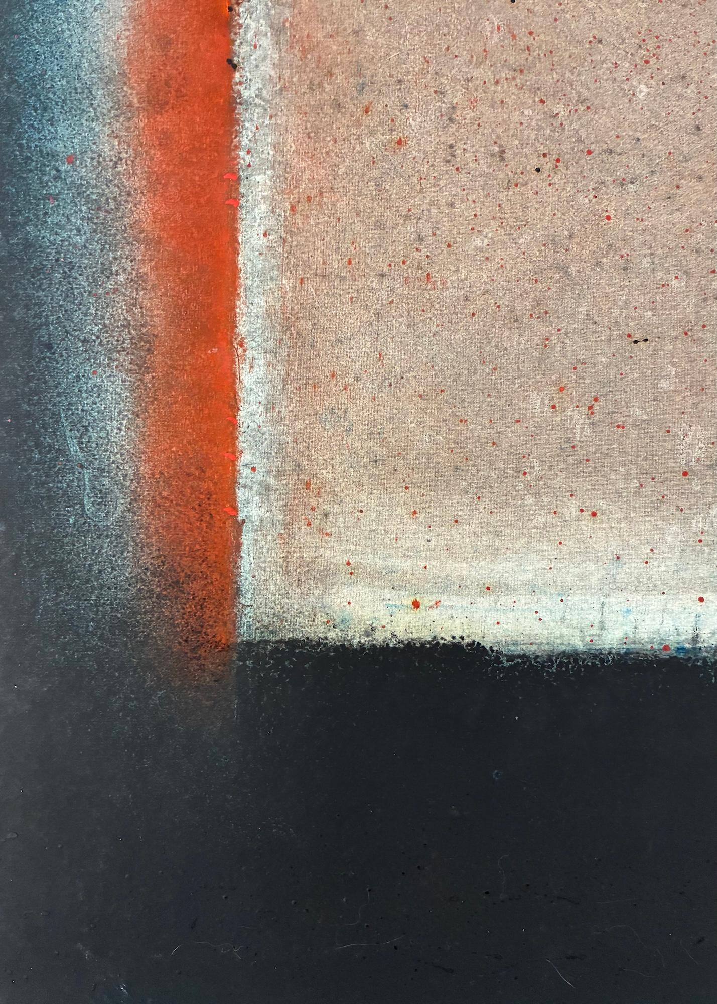 Untitled XXVII, Abstract series (medium size) is a unique oil on free-standing canvas painting by contemporary artist Ferle, dimensions are 100 cm x 70 cm (39.4 × 27.6 in). The artwork is signed, sold unframed and comes with a certificate of