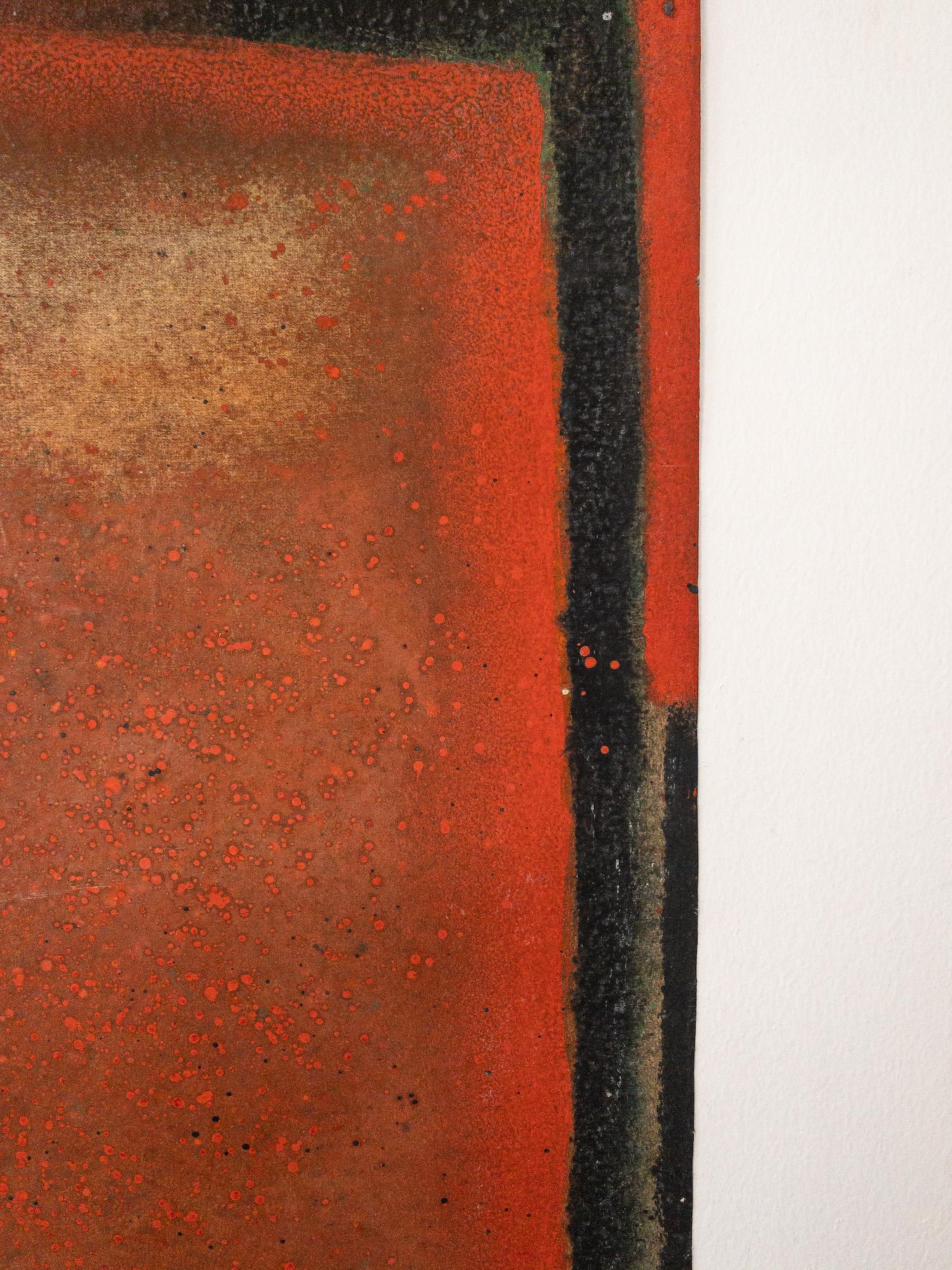 Ohne Titel XXXI von Ferle - Großes abstraktes Gemälde, leuchtende Töne, spirituell, rot im Angebot 8