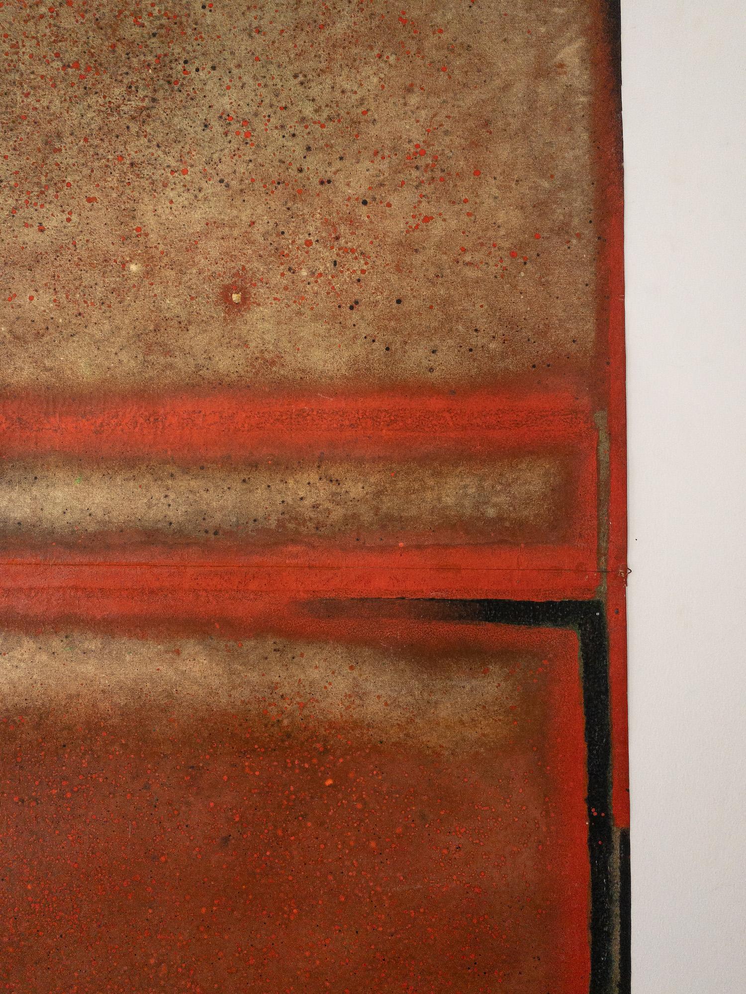 Ohne Titel XXXI von Ferle - Großes abstraktes Gemälde, leuchtende Töne, spirituell, rot im Angebot 2