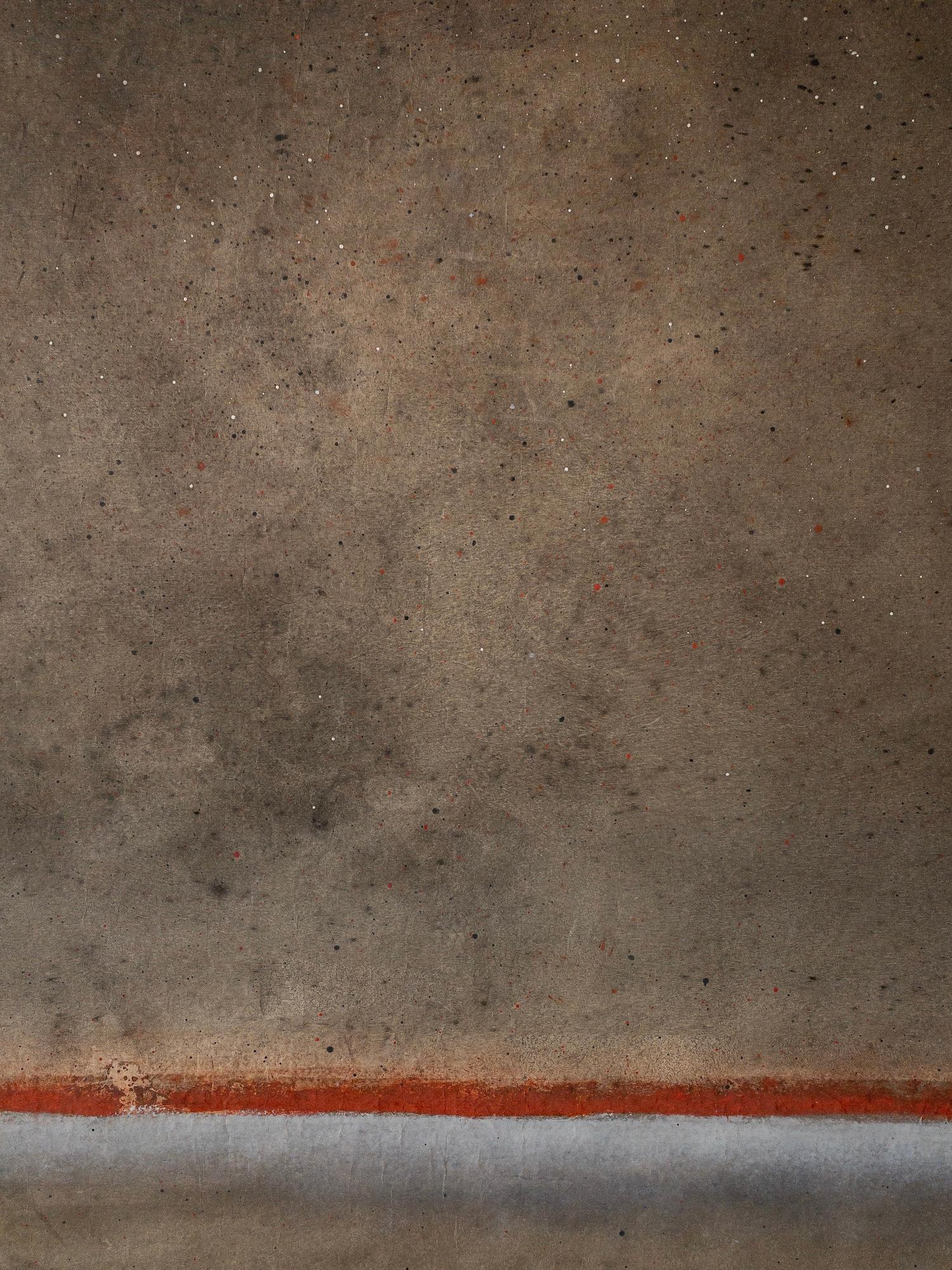 Untitled XXXII by Ferle - Large abstract painting, earth tones, spiritual, red For Sale 7