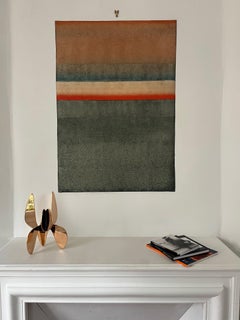 Untitled XXXIII by Ferle - (39.3" high) abstract painting, red & gray