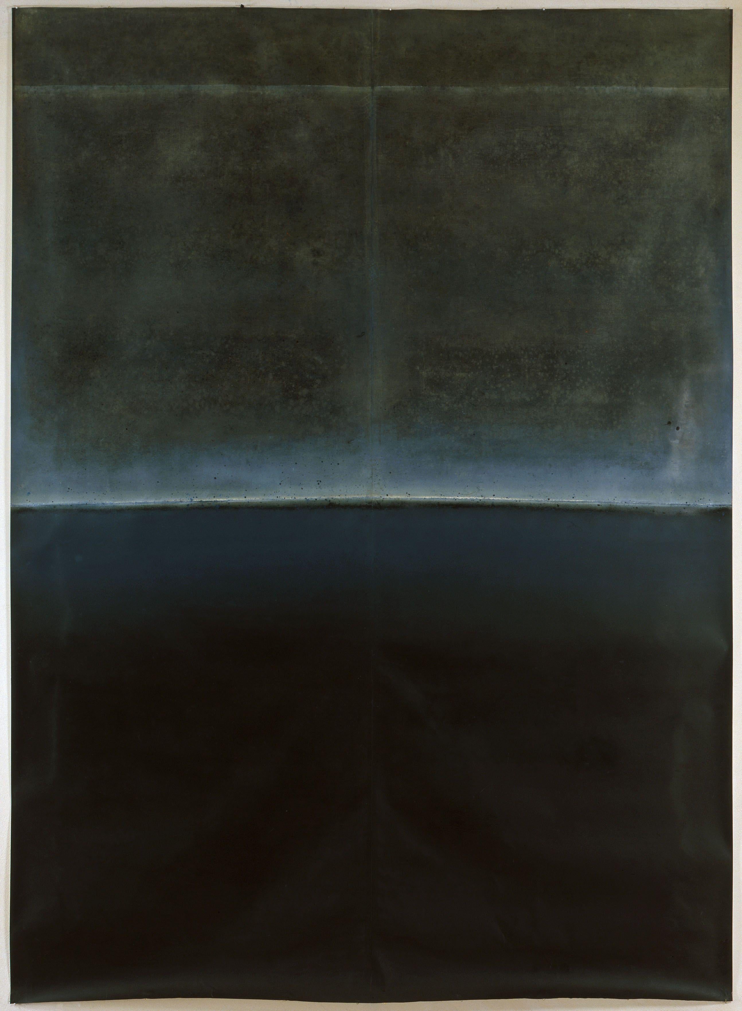 Elvire Ferle Abstract Painting – Untitled XXXVII von Ferle - Großes abstraktes Gemälde, schwarz und grau, dunkle Töne