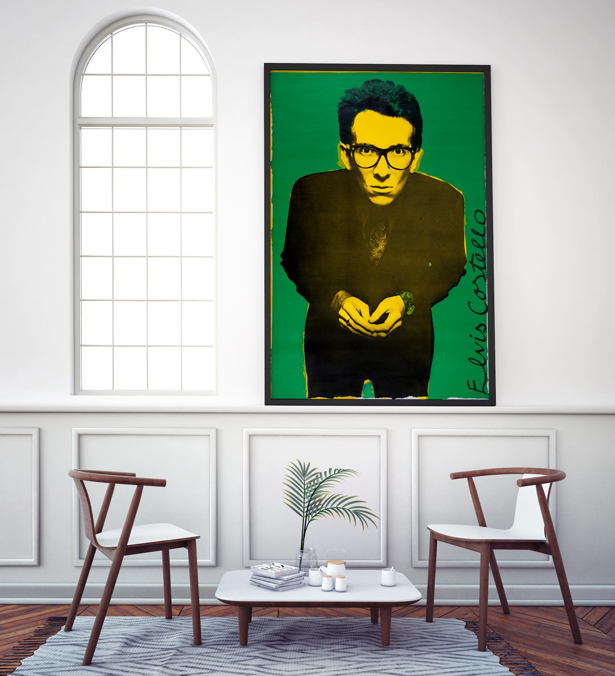 Postmoderno Elvis Costello Stiff Records UK Tour Poster by Barney Bubbles, 1977 in vendita