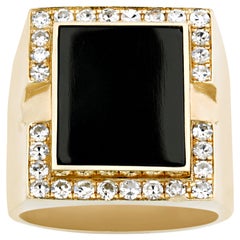 Elvis' Diamond and Black Onyx Ring