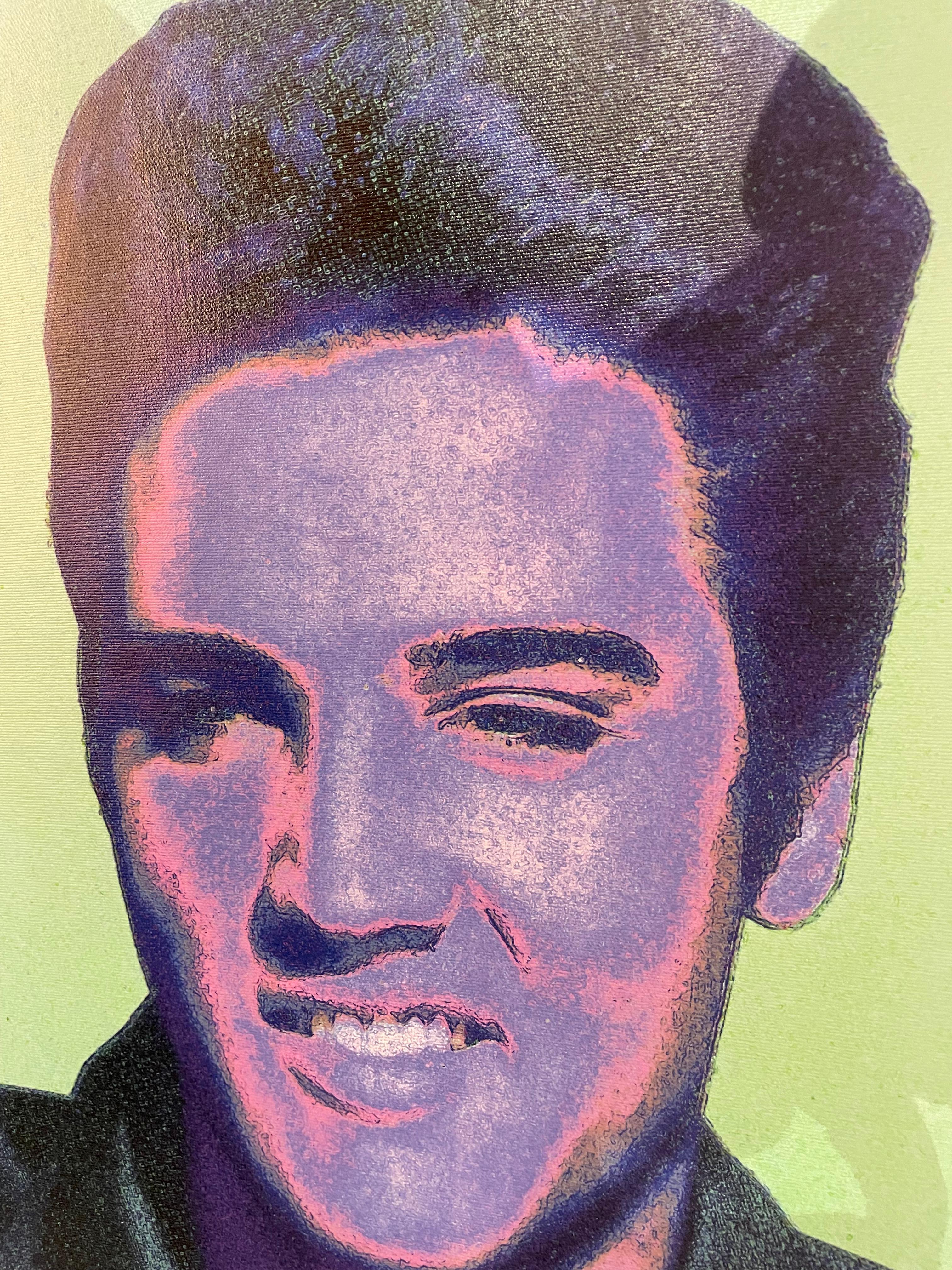 Elvis Presley Giclee on Canvas In Good Condition For Sale In West Palm Beach, FL