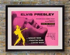 Elvis Presley 'Love Me Tender' Original Vintage British Quad Movie Poster, 1956