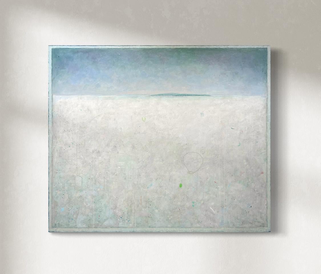 Landscape Painting de Elwood Howell - "Enebro", pintura abstracta de paisaje
