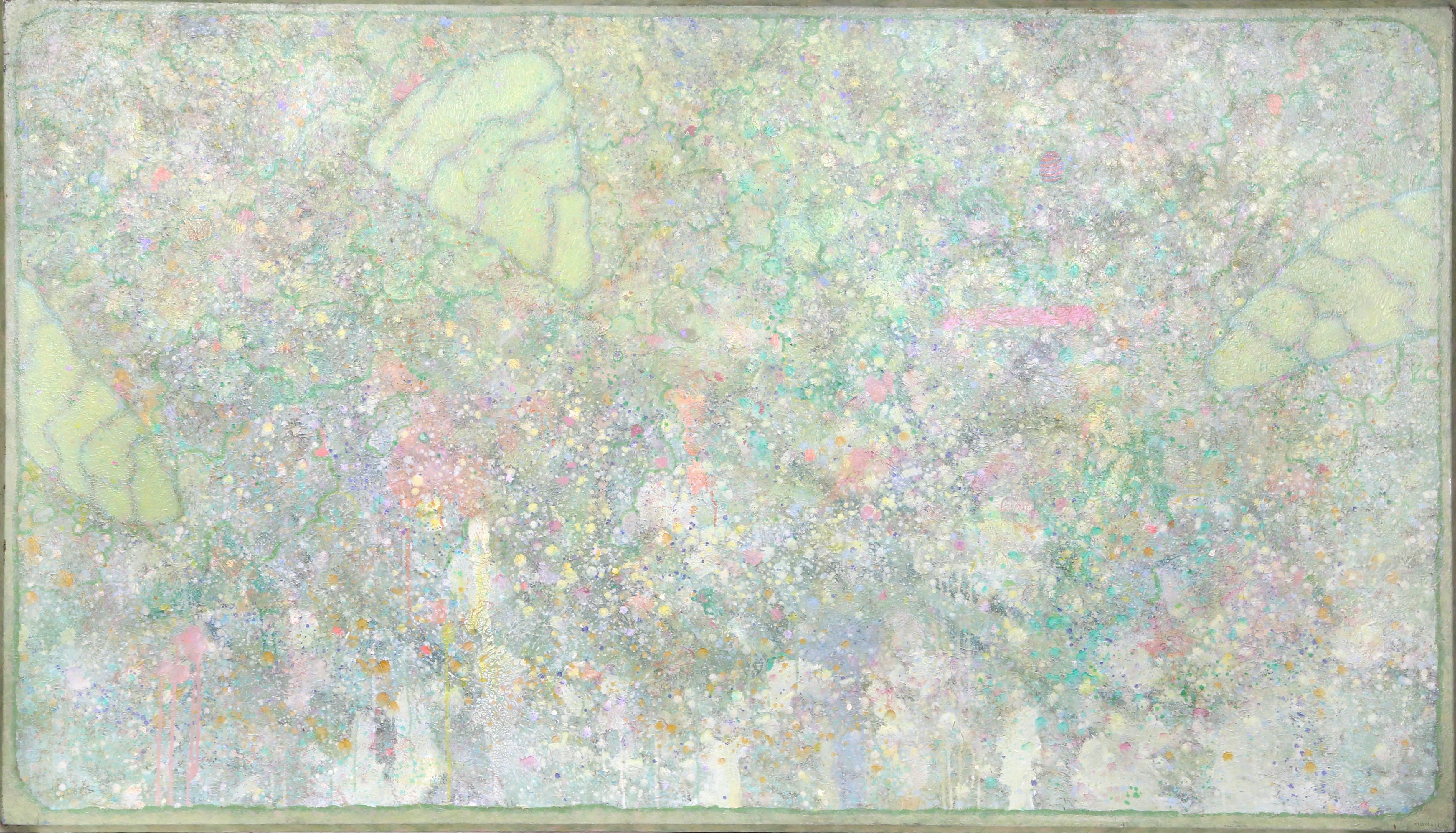 Künstler: Elwood Howell, Amerikaner (1933 - )
Titel: Pantico Reihe I
Jahr: 1976
Medium: Acryl auf Leinwand, signiert v.l.n.r.
Größe: 46 x 80 Zoll (116,84 x 203,2 cm)