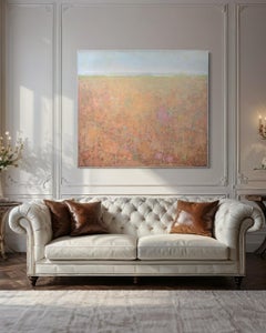 "Village Green, " Abstract Landscape Painting