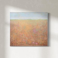 "Village Green, " Abstract Landscape Painting