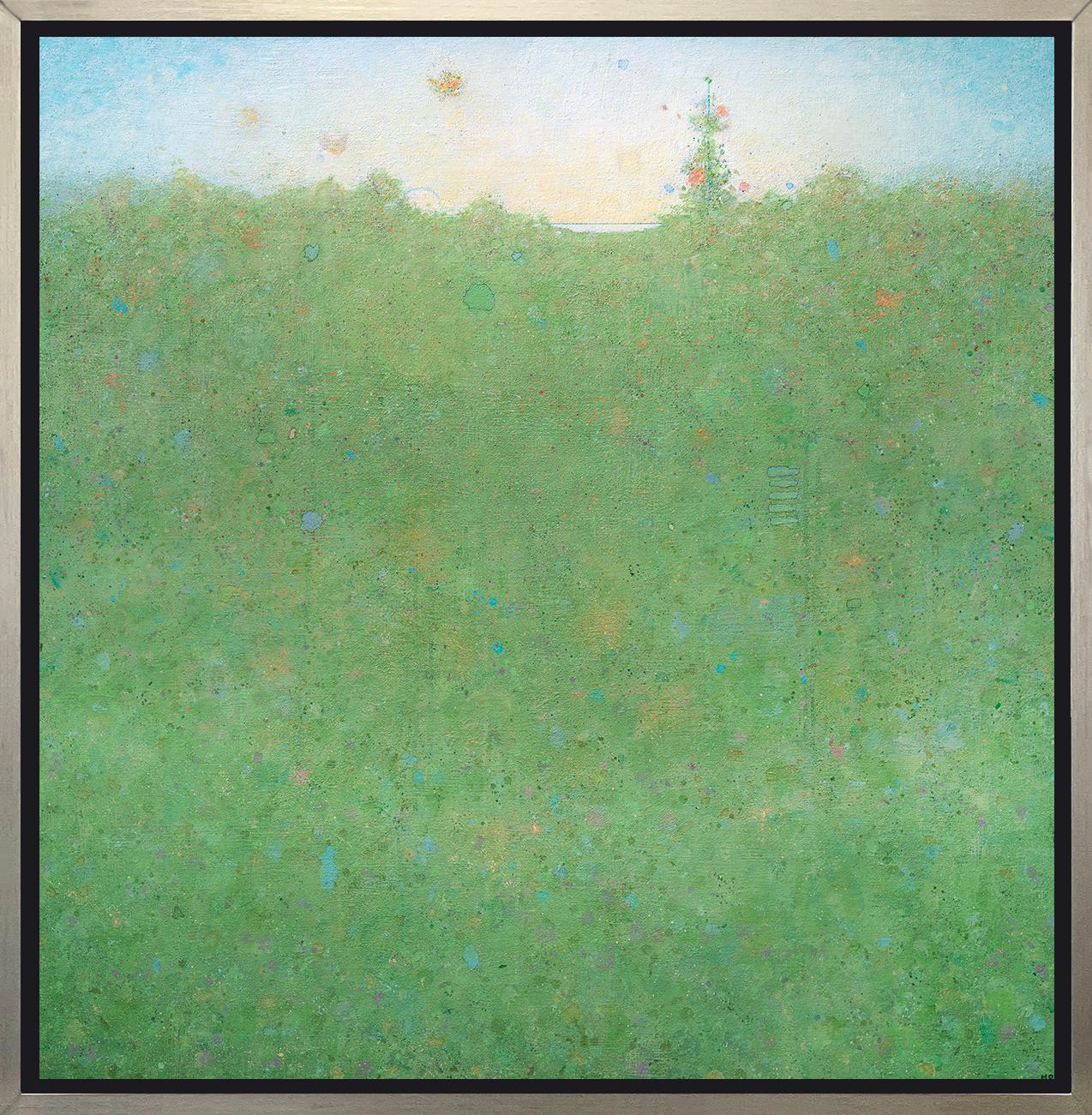Abstract Print Elwood Howell - "Gicle encadre  tirage limit, 30" x 30", "Springtime".