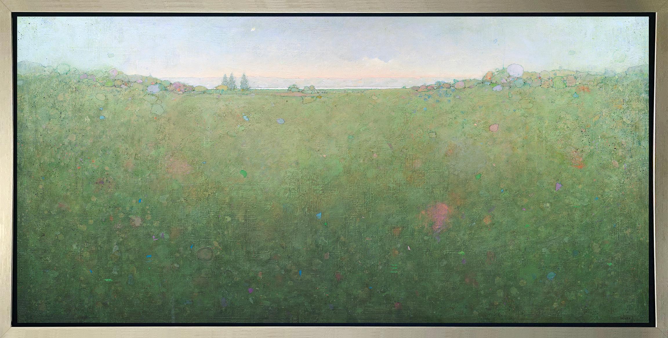 Elwood Howell Abstract Print - "Viridis, " Limited Edition Giclee Print, 16" x 32"