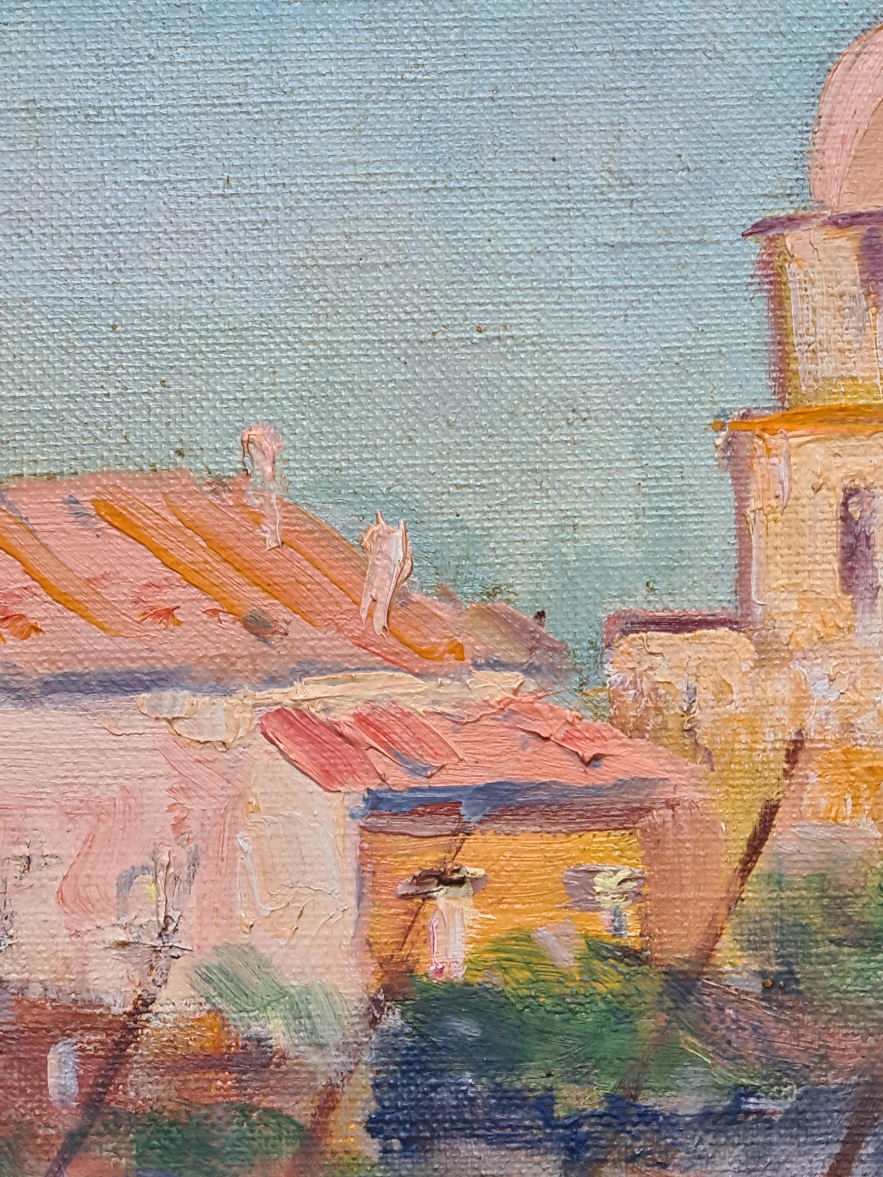 Collioure, eine mediterrane Straßenszene und die Church of Notre Dame des Anges im Angebot 3