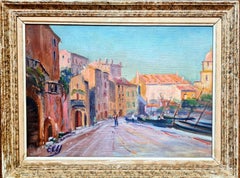 Collioure, eine mediterrane Straßenszene und die Church of Notre Dame des Anges