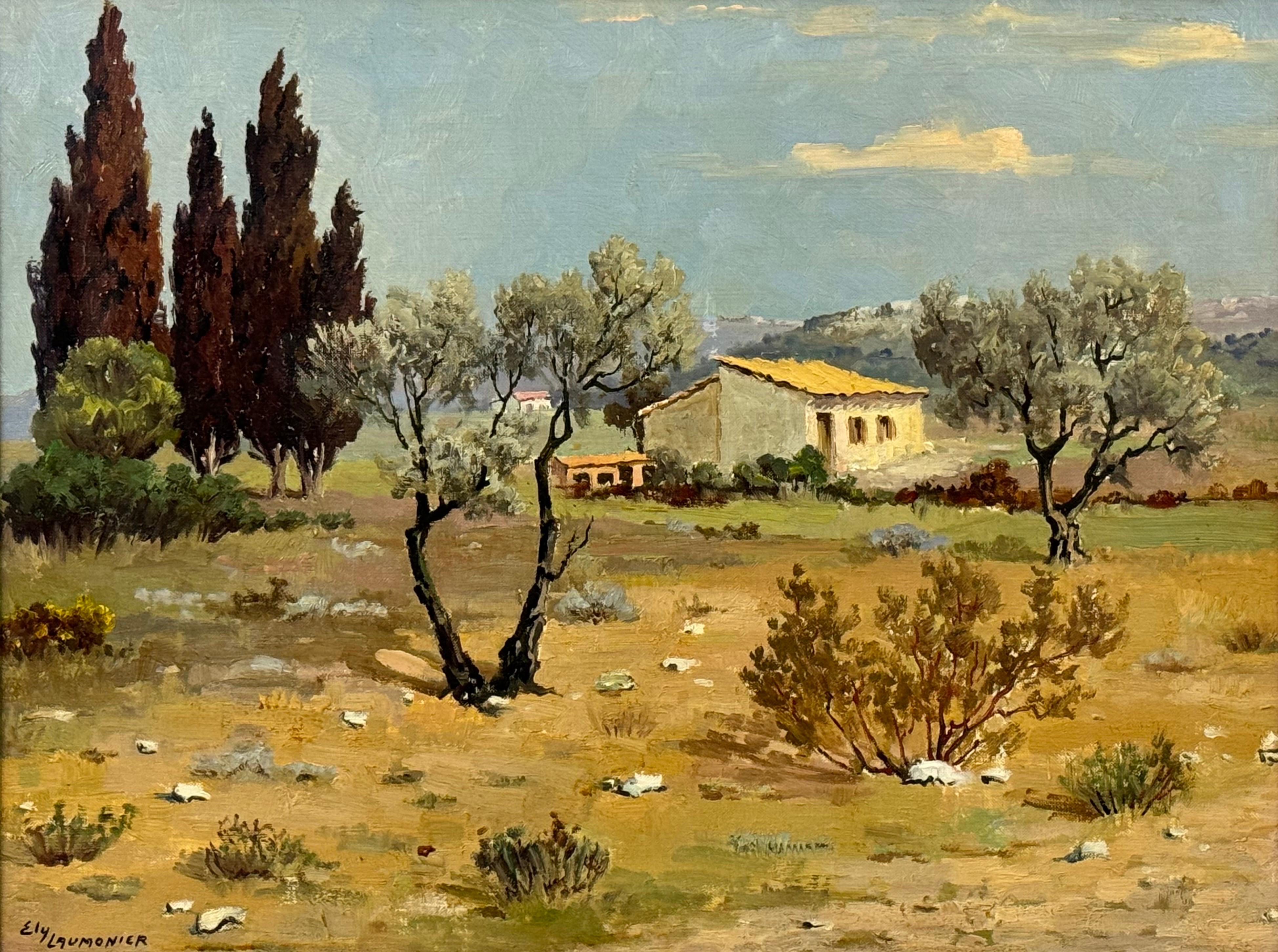 Pequeña granja en el sur de Francia por el artista francés Ely Laumonier (1895-1960) en venta 8