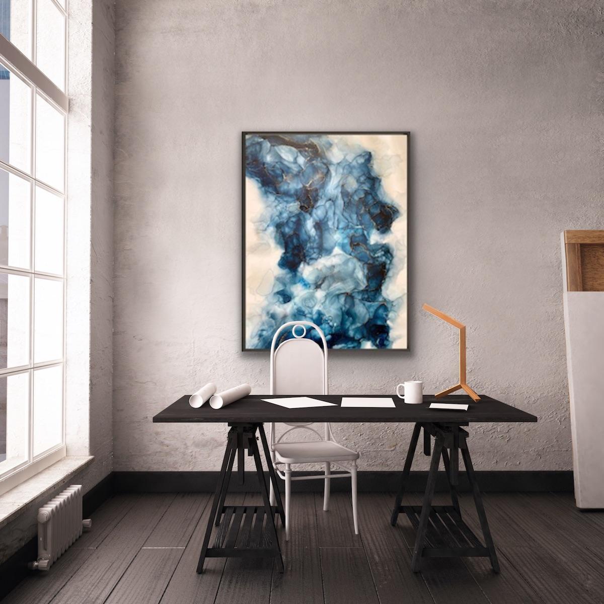 Night Sky, Elycia-Marie Ross, Original abstract art, Yupo, Abstract art for sale 2
