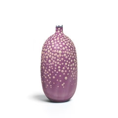 Huxley Vase in Orchid- an ecclectic, tall colorful sculpture by Elyse Graham