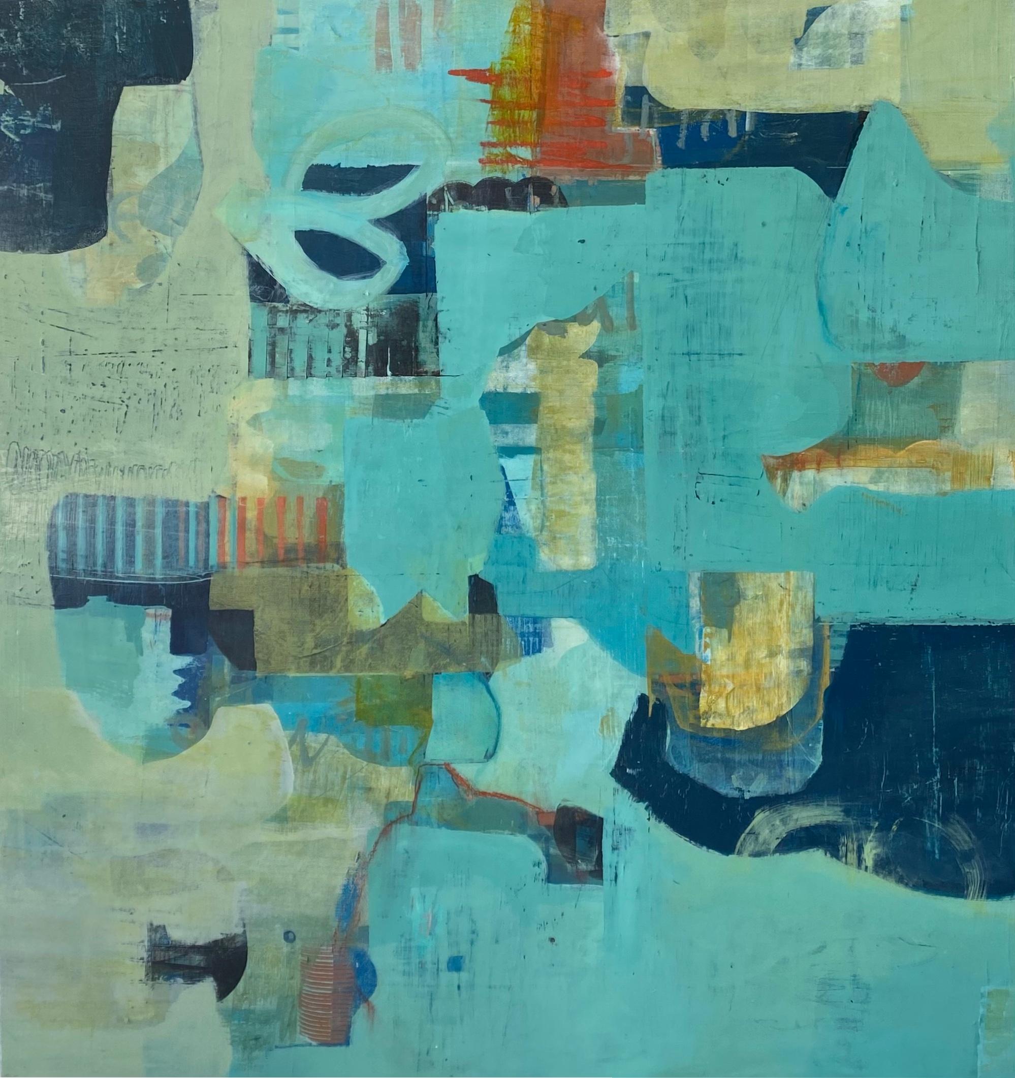 Cutting Corners - Mixed Media Acrylic Painting Abstract Expressionism, 2023 - Mixed Media Art by Elyse Katz