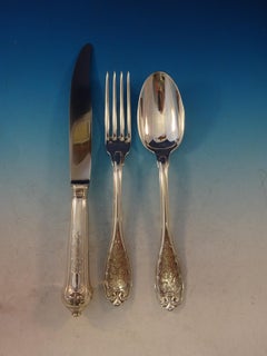 Elysee by Puiforcat French Sterling Silver Flatware Service Set 36 Pcs Dinner