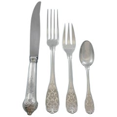 Elysee by Puiforcat Service de couverts en argent sterling français Service de table 16 pièces