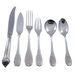 Elysee by Puiforcat French Sterling Silver Flatware Set Dinner Service 36 pcs