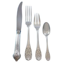 Elysee by Puiforcat French Sterling Silver Flatware Set Dinner Service 48 Piece