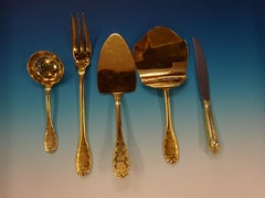 Elysee by Puiforcat French Vermeil Sterling Silver All Serving Pieces