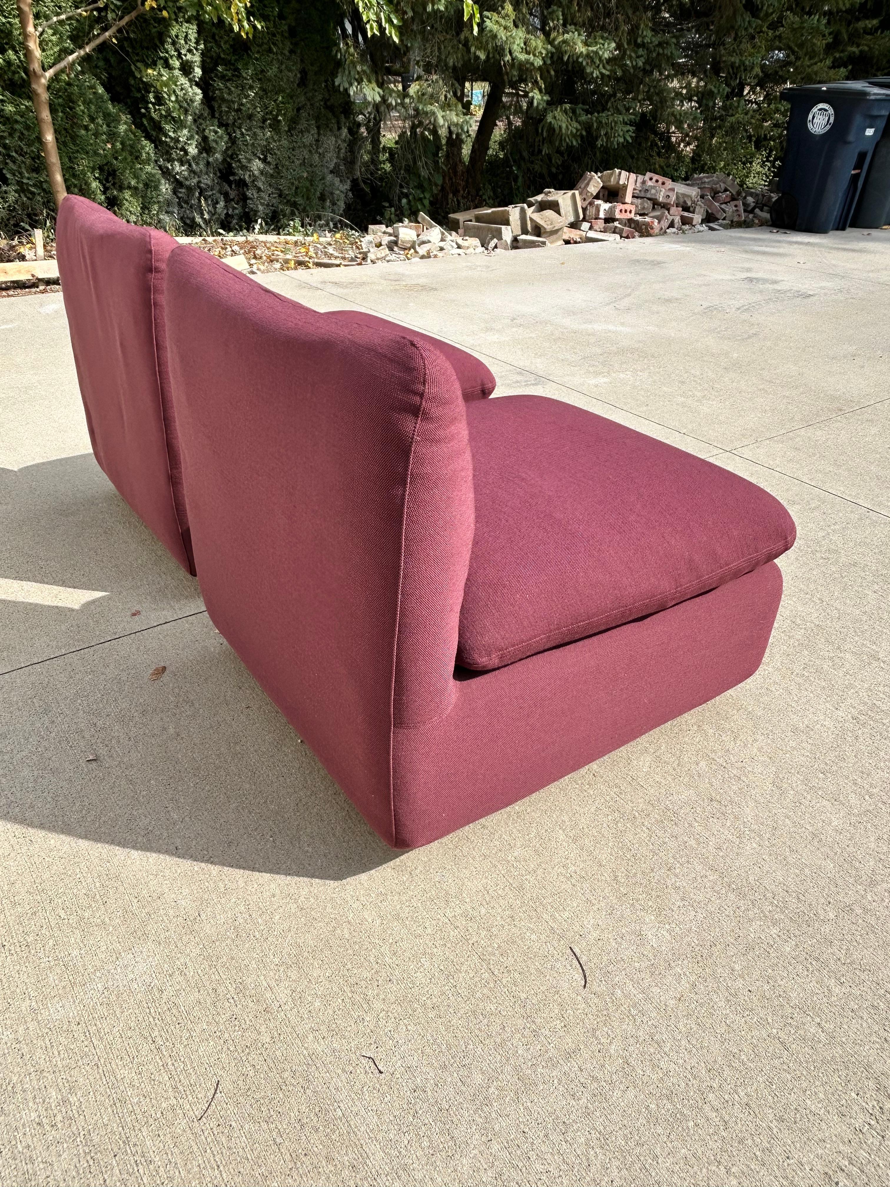 Americano Elysee Ganging Chair sections by Steelcase circa 1980s-set of 2 in vendita