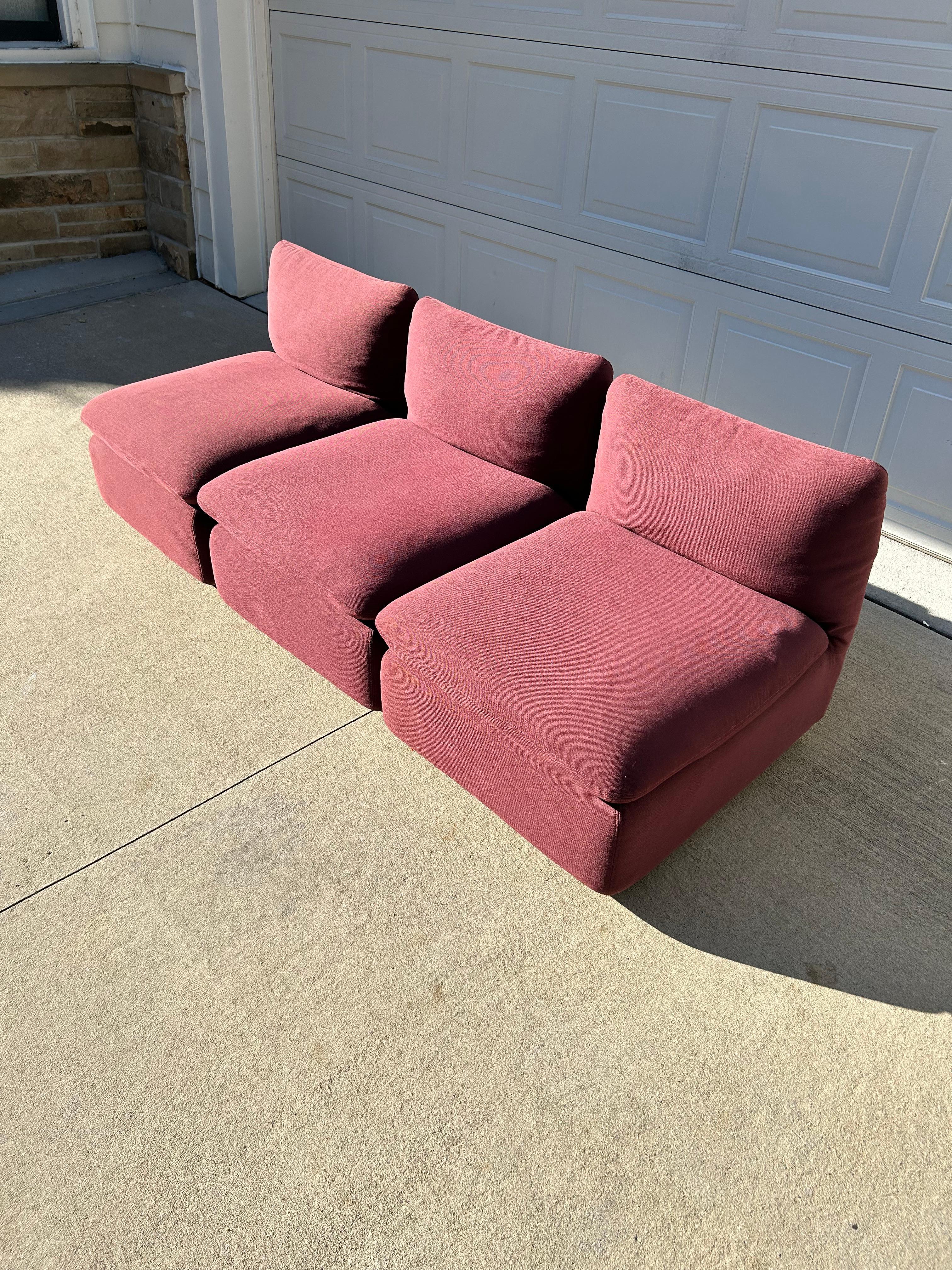 American Elysee Ganging Sofa by Steelcase circa 1980s For Sale