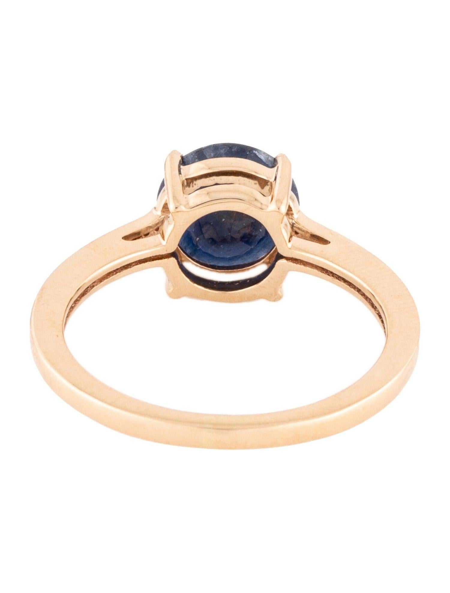 Brilliant Cut Luxury 14K Sapphire Cocktail Ring 1.92ct - Size 6.75 - Elegant Statement Jewelry For Sale