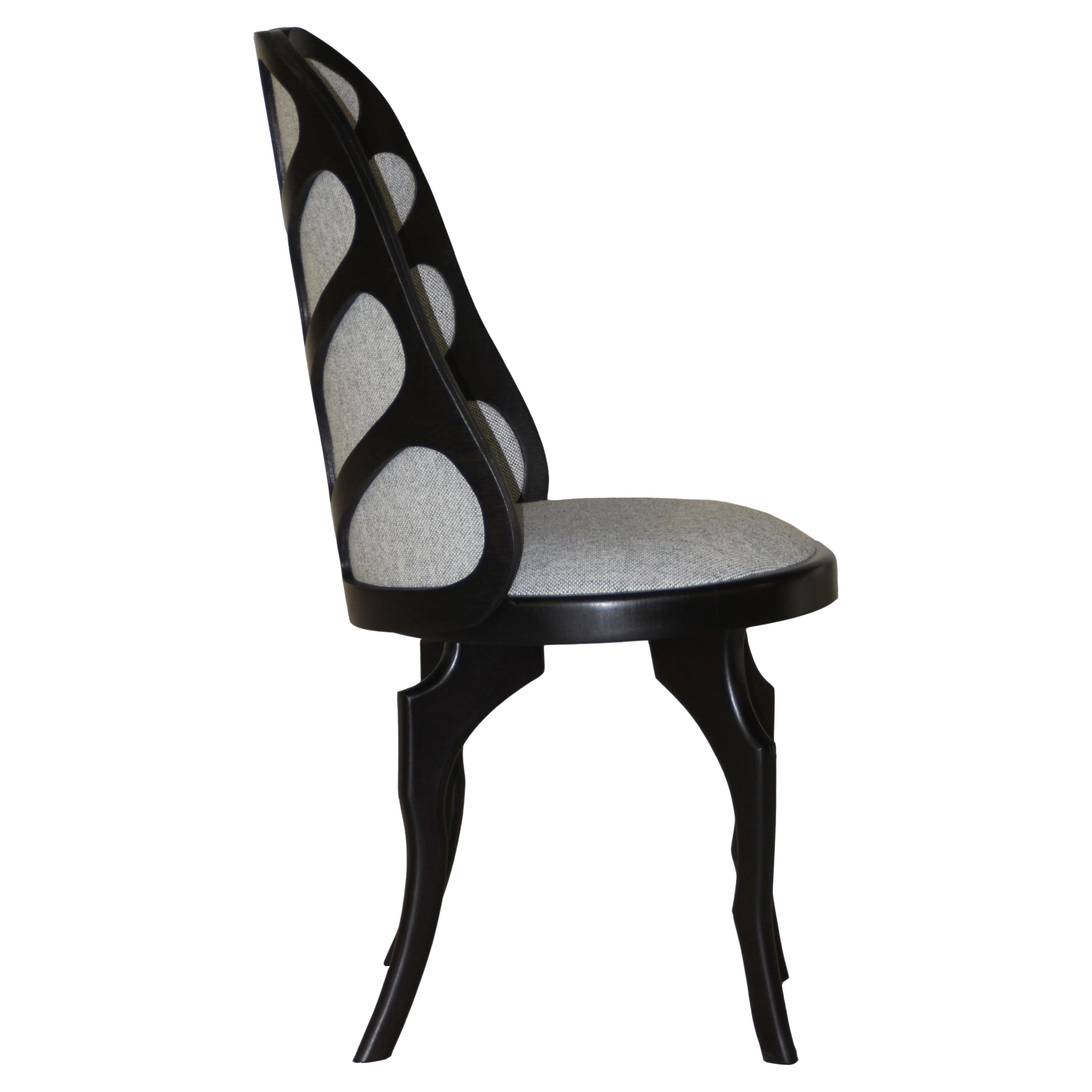 Elytre Chair by Emilie Lemardeley, 2021, Beech Tree and Fabric For Sale