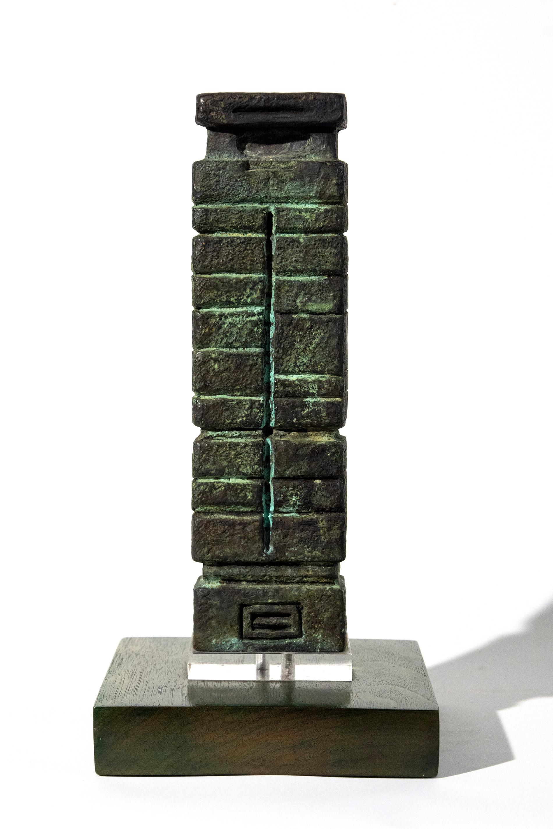 Dinast -  escultura moderna, abstracta, totémica, de bronce - Sculpture de Elza Mayhew