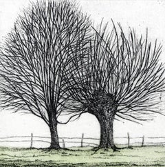 La magie des arbres - XXI century, Landscape figurative print, Winter