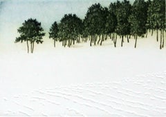 Phantasmagory - XXI century, Landscape figurative print, White