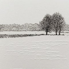 Pour féliciter - XXI Jahrhundert, Landschaft figurativer Druck, Winter