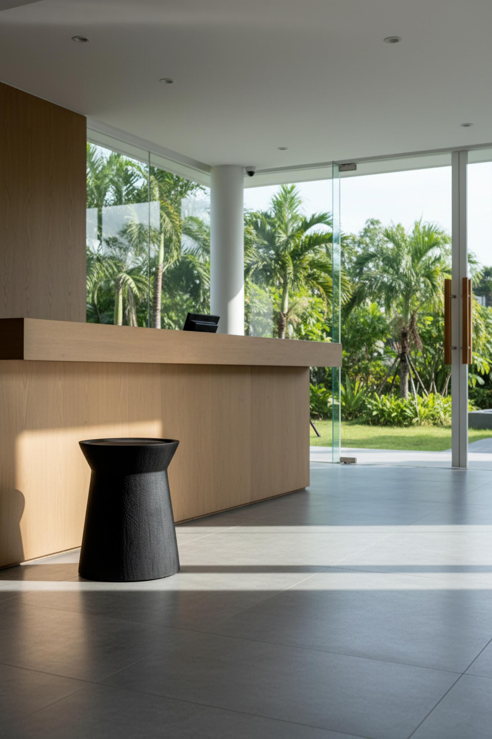 XXIe siècle et contemporain Table d'appoint EM, finition Rough Black Monkey Pod en vente