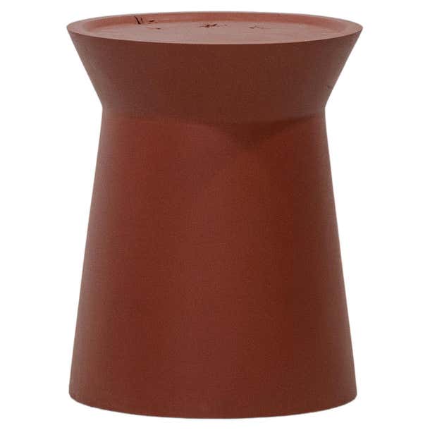 EM side table, Solid Red Monkey Pod finishing For Sale at 1stDibs