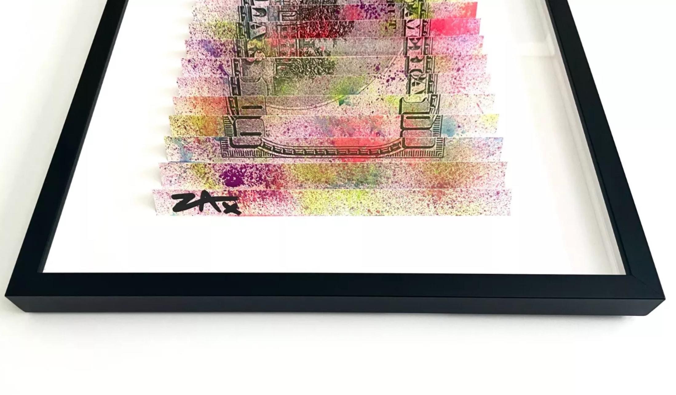 100 $ Bill, A&M. Zax (Pop-Art), Mixed Media Art, von E.M. Zax