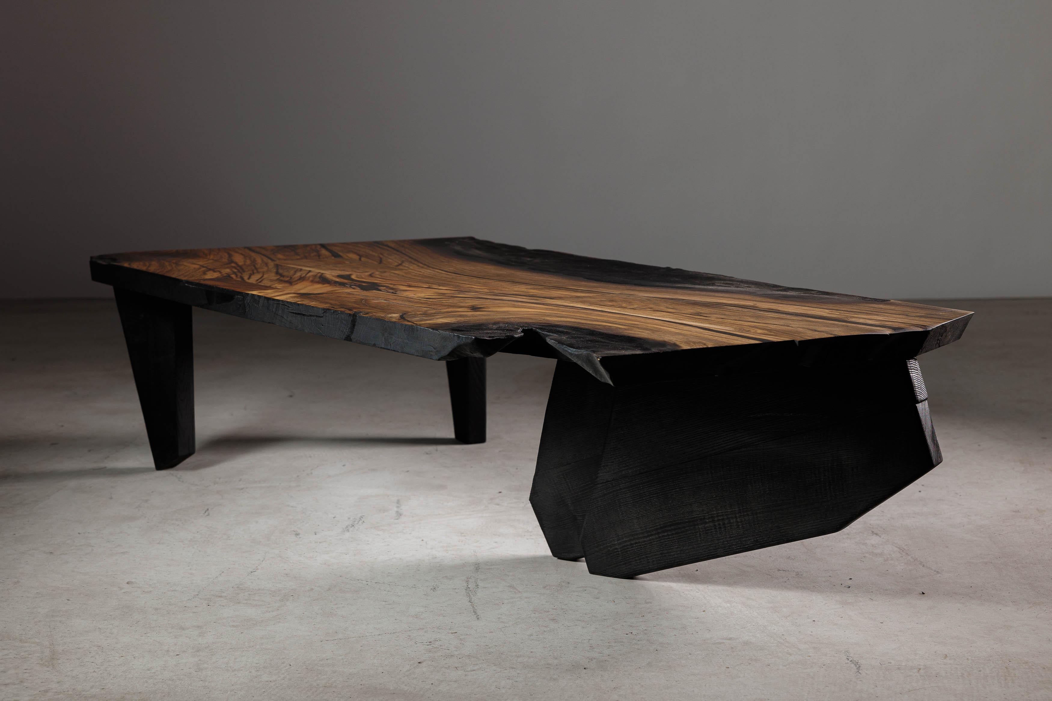 EM103 coffee table by Eero Moss
One of a kind
Dimensions; W 150 x D 74 x H 36 cm
Materials: Walnut, charred ash, India ink.
Finish: Natural oils.

18 Brut Collection

The latest collection by the artist is a tribute to the Brutalist