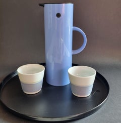 EM77 Vacuum jug by Erik Magnussen for Stelton  Set in powder blue Danish design