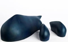 "Family of Whales" Abstract Bronze Sculpture (3 Pieces) by Eman Barakat