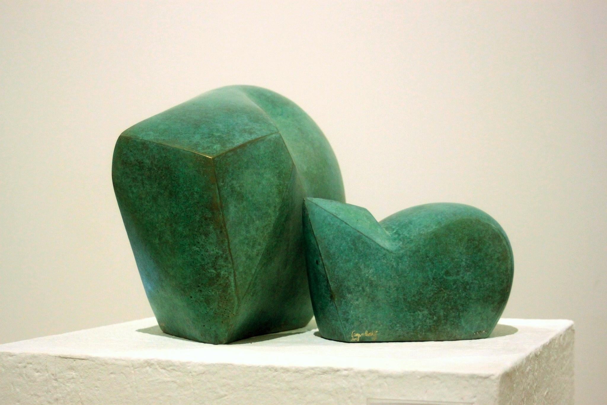 Scultura astratta in bronzo 