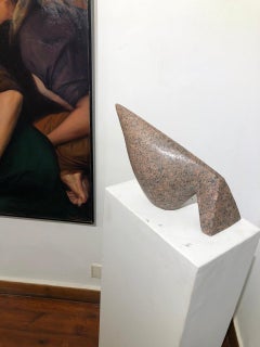 "The Pigeon" Abstract Red Granite Sculpture 10" x 14" x 5" inch by Eman Barakat