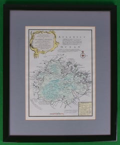 Antique Map Of The Island Of Antigua