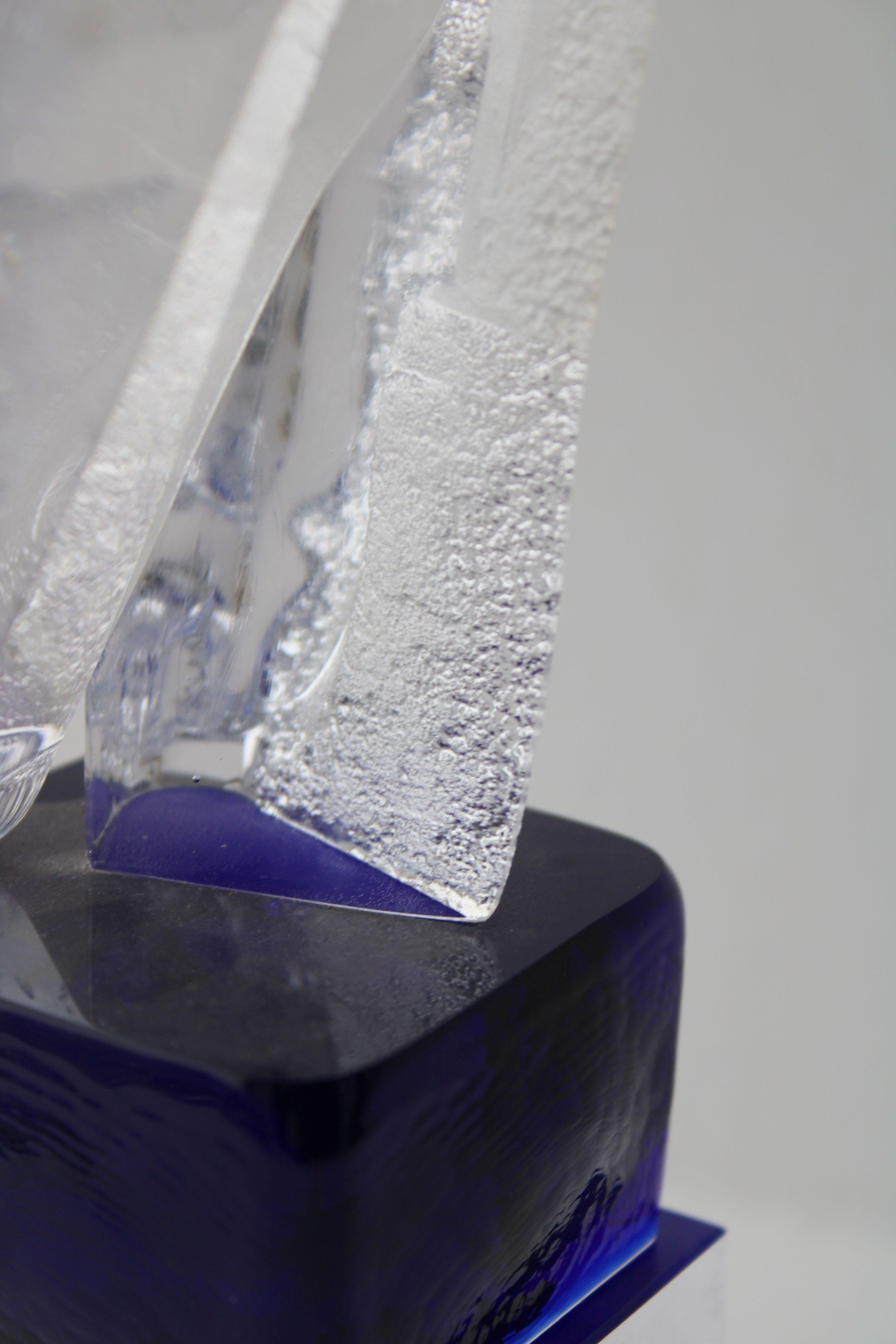 Blue. Glass, 34, 5x15x8 cm For Sale 6