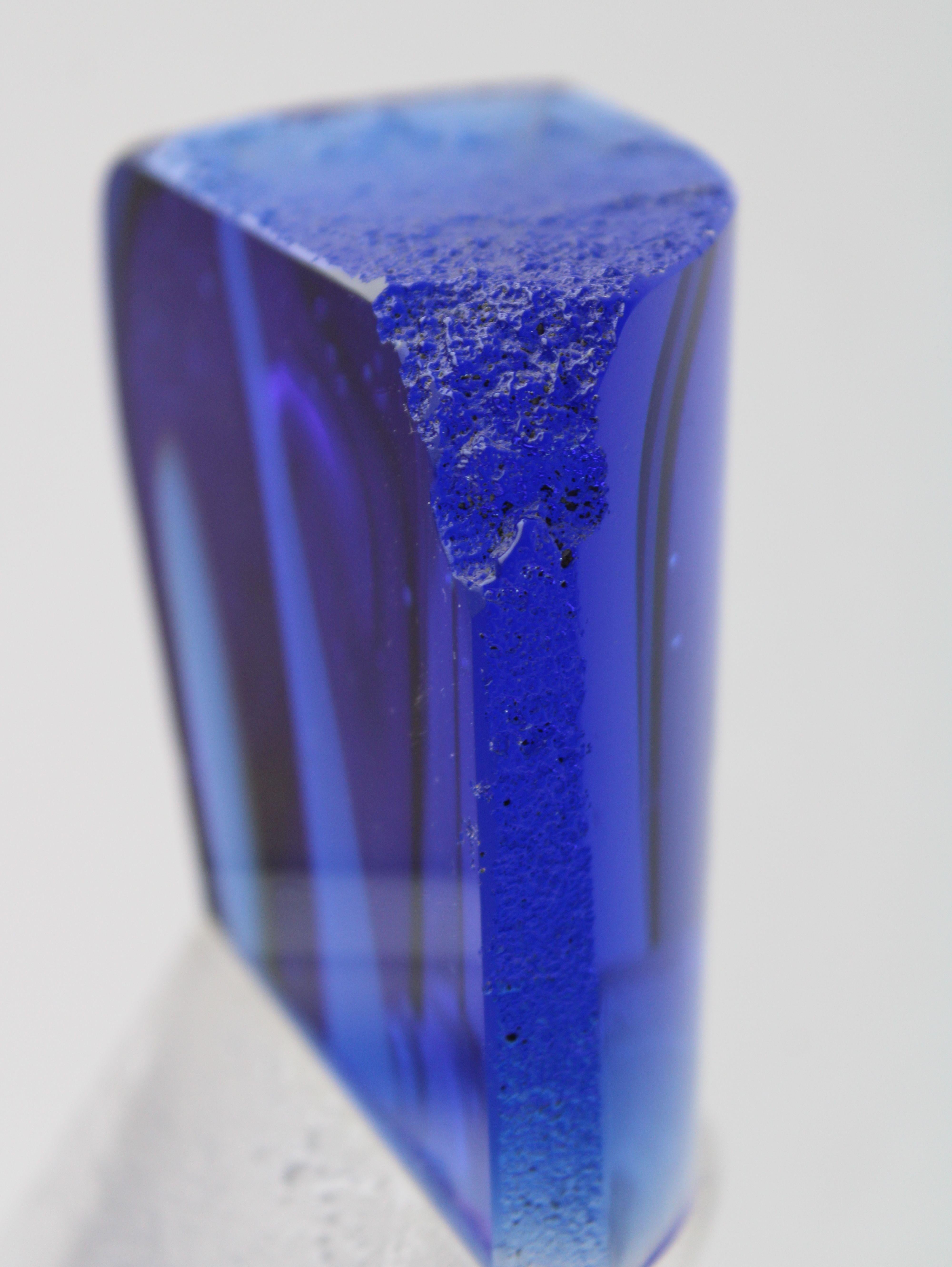 Blue. Glass, 34, 5x15x8 cm For Sale 7