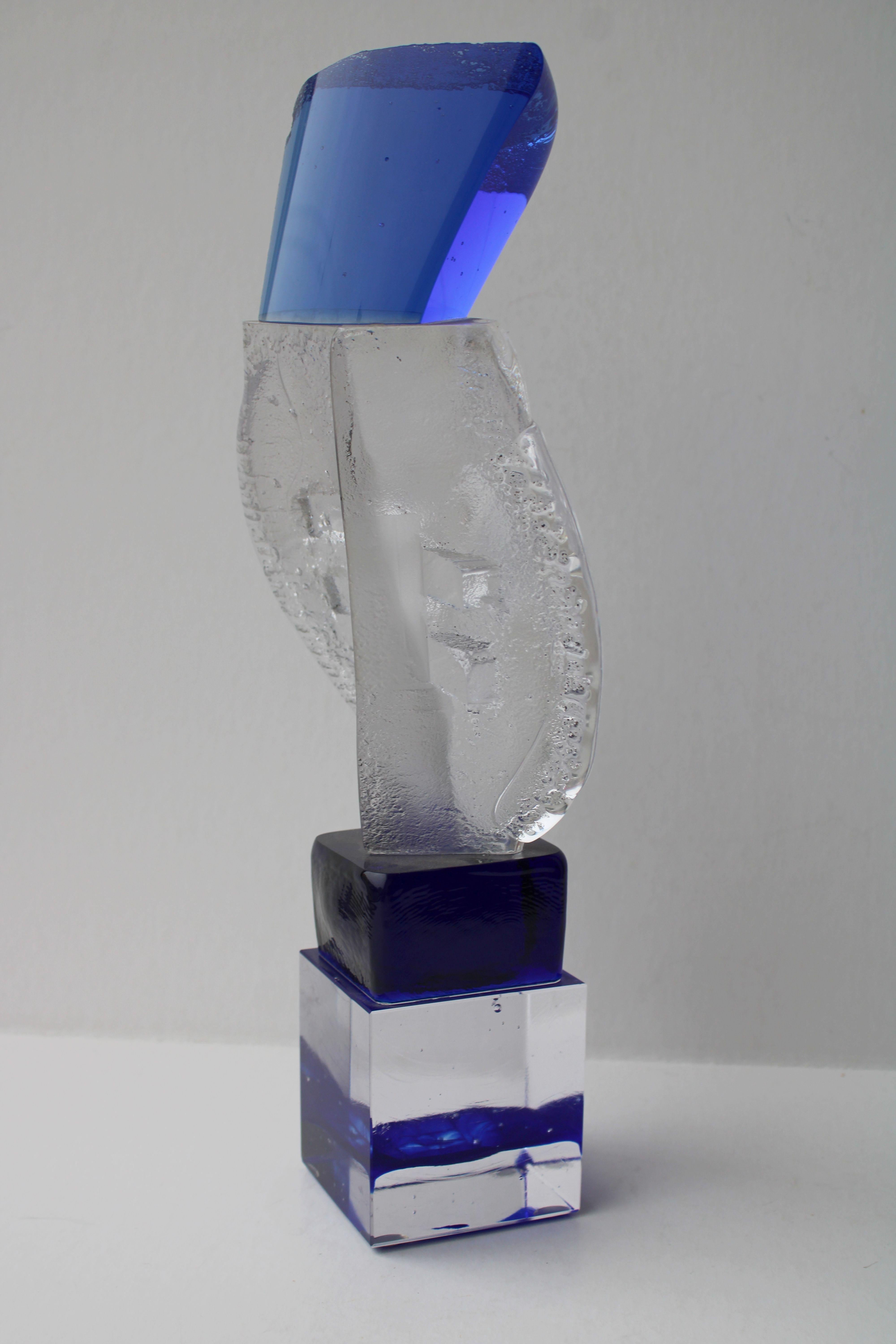 Blue. Glass, 34, 5x15x8 cm For Sale 1